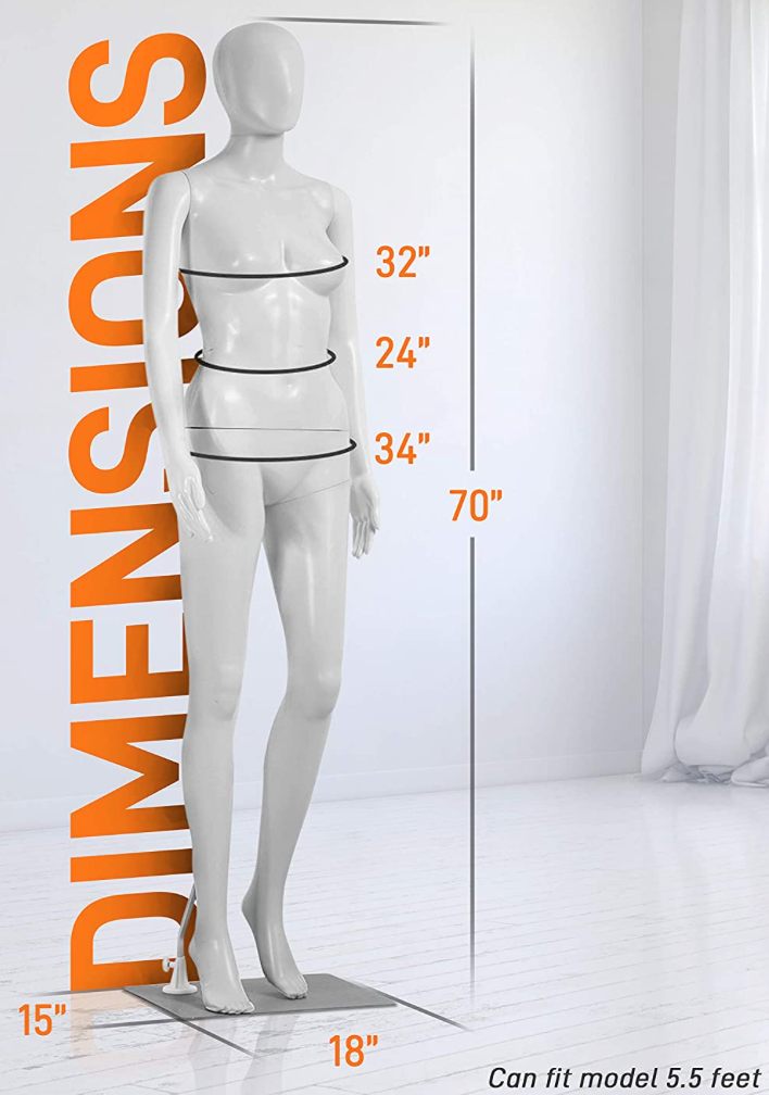 Unbreakable Female Full Body Mannequin - White  Zing Display: The ultimate  destination for top-notch mannequins.