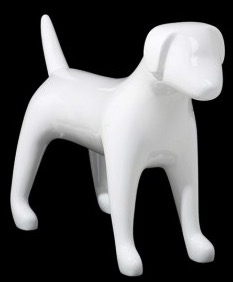 Matte White Newtech Display MA-P Dog/WHT Bull Dog Mannequin 