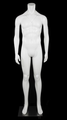 Full Body Newtech Display MAM-GHOSTFULL/BLK Photography Ghost Male Mannequin Matte White 